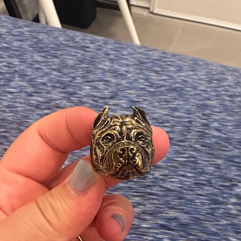 Pit bull Bully Ring size 7